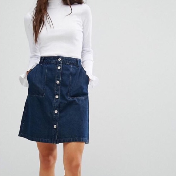 ASOS Dresses & Skirts - Asos denim skirt with button front